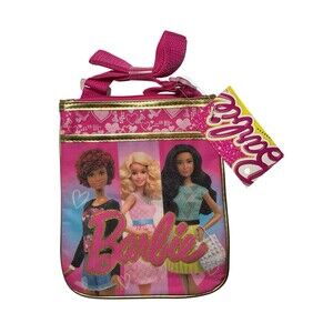 Barbie Girls Shoulder Bag Purse Look & Gold Adjustable Strap Pocket 2016 New